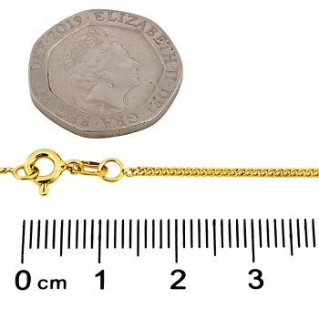9ct gold 2.2g 16 inch curb Chain